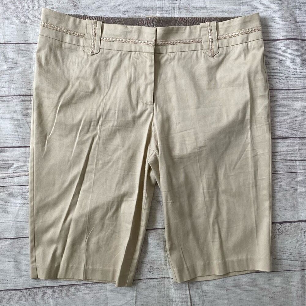 Hybrid women 14 chino Bermuda shorts tan